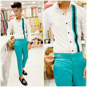 rbb cotton blend solid shirt  trouser fabric
