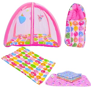 baby bed new born baby bedding set  baby carry bag  play gym  carry bag  baby bed  mattress mosquito net  sheets 0-6 months 4pcs set