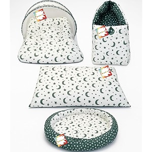 baby bed new born baby bedding set  baby bag  carry bag  baby bed  mattress mosquito net  essentials  carrier  cotton 0-6 months 4pcs set