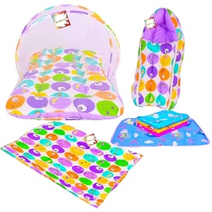 baby bed new born baby bedding set  baby carry bag  carry bag  baby bed  mattress mosquito net  oil massage sheets 0-6 months 4pcs set