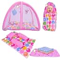 Baby Bed New Born Baby Bedding Set | Baby Carry Bag | Play Gym | Carry Bag | Baby Bed | Mattress |Mosquito Net | Sheets (0-6 Months) (4PCS Set)
