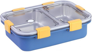 rbgiit 2 compartment sealed 2 containers stainless steel office lunch box