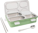 RBGIIT 4 Compartment Sealed Leak Proof Stainless Steel Lunch Box For Kid's & Adult 1 Containers Stainless Steel School Lunch Box