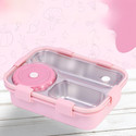 RBGIIT Compact Lunch Box with Steel Interior, Vent Lid, and Chopsticks Set 1 Containers Stainless Steel Office Lunch Box
