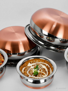 rbgiit copper bottom kitchen serving cooking bowl biryani rice handipotpatila cookware set