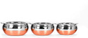 RBGIIT Copper Bottom Kitchen Serving Cooking Bowl biryani, rice Handi/Pot/Patila Cookware Set (Stainless Steel, 3 - Piece)