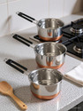 RBGIIT Copper Bottom Kitchen Serving Cooking Bowl biryani, rice Handi/Pot/Patila Cookware Set (Stainless Steel, 3 - Piece)