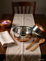 RBGIIT Copper Bottom Kitchen Serving Cooking Bowl biryani, rice Handi/Pot/Patila Cookware Set (Stainless Steel, 10 - Piece)