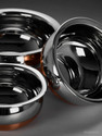 RBGIIT Copper Bottom Kitchen Serving Cooking Bowl biryani, rice Handi/Pot/Patila Cookware Set (Stainless Steel, 3 - Piece)