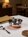 RBGIIT Copper Bottom Kitchen Serving Cooking Bowl biryani, rice Handi/Pot/Patila Cookware Set (Stainless Steel, 3 - Piece)