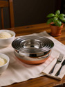 RBGIIT Copper Bottom Kitchen Serving Cooking Bowl biryani, rice Handi/Pot/Patila Cookware Set