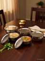 RBGIIT Copper Bottom Kitchen Serving Cooking Bowl biryani, rice Handi/Pot/Patila Cookware Set (Stainless Steel, 10 - Piece)