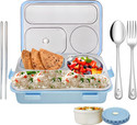 RBGIIT Durable Stainless Steel Bento Box with Breathable Vent and Spoon 1 Containers Stainless Steel Office Lunch Box
