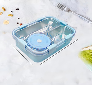 rbgiit insulated lunch box with airtight lid bowl and stainless steel liner 1 containers stainless steel office lunch box