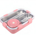 RBGIIT Insulated Lunch Box with Airtight Lid, Bowl, and Stainless Steel Liner 1 Containers Stainless Steel Office Lunch Box