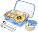 RBGIIT Leakproof Bento Lunch Box with Inner Steel Compartments and Vent Lid 1 Containers Stainless Steel Office Lunch Box