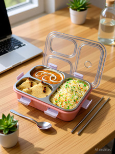 rbgiit leakproof stainless steel lunch box with spoon fork chopsticks  locking lid 3 containers stainless steel plastic silicone office lunch box