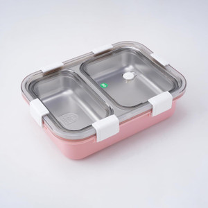 rbgiit lunch box for adults-lunch box for kids with spoon 2 partation 2 containers stainless steel school lunch box