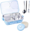 RBGIIT Lunch Box with Multiple Compartments, Bowl, and Leakproof Seal 1 Containers Stainless Steel, Plastic, Silicone Office Lunch Box