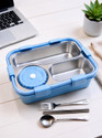 RBGIIT Modern Bento Lunch Box with Secure Locking Lid and Inner Steel Tray 1 Containers Stainless Steel, Plastic, Silicone Office Lunch Box