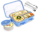 RBGIIT Multi-Compartment Bento Box with Bowl, Cutlery, and Sealing Locks 1 Containers Stainless Steel Office Lunch Box