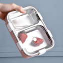 RBGIIT Stainless Steel 2 Compartment Leak Proof Lunch Box 2 Containers Lunch Box 2 Containers Stainless Steel School Lunch Box
