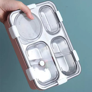 rbgiit stainless steel 4 compartment leak proof lunch box 4 containers lunch box 4 containers stainless steel school lunch box