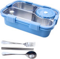 RBGIIT Stainless Steel Bento Lunch Box with Sealed Lid and Cutlery Set 1 Containers Stainless Steel Office Lunch Box