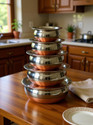 RBGIIT Stainless Steel Copper Bottom Cooking Serving
