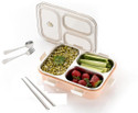RBGIIT Stainless Steel Lunch Box with Leakproof Technology & Easy Cleaning 3 Containers Stainless Steel, Plastic, Silicone Office Lunch Box