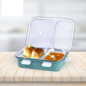 rbgiit stainless steel lunch box with lid cutlery inside heating 2 containers stainless steel office lunch box