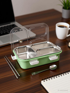 rbgiit stainless steel lunch box with lid cutlery inside heating  water insulation k12 3 containers stainless steel office lunch box