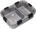 RBGIIT Stainless Steel Lunch Box with Lid Cutlery Inside, Heating & Water Insulation K8 2 Containers Stainless Steel Office Lunch Box (350 ml)