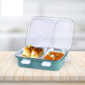 RBGIIT Stainless Steel Lunch Box with Lid Cutlery Inside Heating 2 Containers Stainless Steel Office Lunch Box