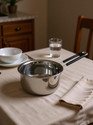 RBGIIT Steel Bottom Kitchen Serving Cooking Bowl biryani, rice Handi/Pot/Patila Cookware Set (Stainless Steel, 3 - Piece)