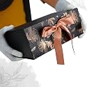 RBS® - Black Gift Box for Packing (Empty) 23 x 16 x 10cm Holds upto 5kg Multipurpose Boxes for all Occasions (1 Pack) Cardboard box Empty Gift boxes for presents (Rose Gold Front Floral)