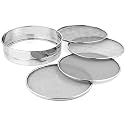 RBY 4 in 1 Stainless Steel Interchangeable Sieve Set Flour Chalni Strainer Multipurpose for Spices Grains Pulses Atta Maida Sugar Baking Powder