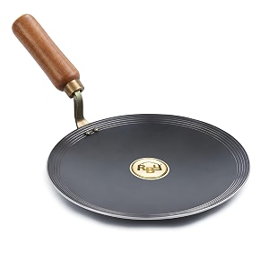 rby food grade iron tawa 10 inch 254 cm pre-seasoned heavy duty flat pan for roti chapati and paratha heavy base gas and induction compatible made for daily cooking