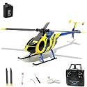 RC ERA C184 MD500 RC Helicopter, 2.4G 4CH Brushless RC Helicopter with Optical Positioning, 6-Axis Groy Military Aircraft Model for Adults - 1 Battery