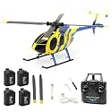 RC ERA C184 MD500 RC Helicopter, Dual-Rotor Brushless Motor RC Helicopter with 6-Axis Groy &amp; Optical Flow, Remote Control Military Aircraft for Adults Enthusiasts - 1 Battery