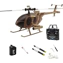 RC ERA C184 MD500 RC Helicopter, Dual-Rotor Brushless Motor RC Helicopter with 6-Axis Groy &amp; Optical Flow, Remote Control Military Aircraft for Adults Enthusiasts - 1 Battery