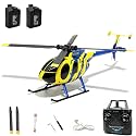 RC ERA C184 MD500 RC Helicopter, 2.4G 4CH Brushless RC Helicopter with Optical Positioning, 6-Axis Groy Military Aircraft Model for Adults - 2 Battery