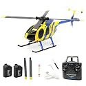 RC ERA C184 MD500 RC Helicopter, Dual-Rotor Brushless Motor RC Helicopter with 6-Axis Groy &amp; Optical Flow, Remote Control Military Aircraft for Adults Enthusiasts - 1 Battery