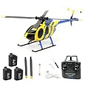 RC ERA C184 MD500 RC Helicopter, Dual-Rotor Brushless Motor RC Helicopter with 6-Axis Groy &amp; Optical Flow, Remote Control Military Aircraft for Adults Enthusiasts - 1 Battery