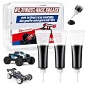 RC Grease High Pressure Black Grease, RC Gear Lubricant for Ball Diffs Thrust Races Metal Gears CVDs, High Load Remote Control Car Differential Lubricant for Electric Cars Trucks Parts, 3 Pack