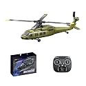 RC Helicopter for Adults, UH-60 2.4G 5CH Flybarless RC Helicopter with Barometric Altitude Hold, Optical Flow Positioning and One-Key Inverted Flight for Beginners (RTF Version)
