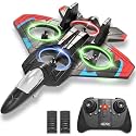 RC Plane Remote Control Airplane for Kids Adults Beginners, Red,2 Batteries