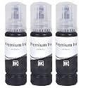 RC PRINT 003/001 Compatible Ink for Epson L3100, L3110, L3150, L5190, L1110, L4150, L6170, L4160, L6190, L6160 (Pack of 3 Black 70ML Each)
