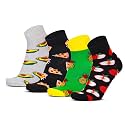 RC. ROYAL CLASS Ankle 100% Organic Cotton Boys & Girls Socks, Soft & Breathable, Moisture Wicking, Anti-Odour, Multicolored Socks For Kids (Pack of 4 Pairs)