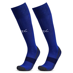 rc royal class football socks -knee high unisex cushioned sole hi-performance breathable cottonventilatedmoisture wickinganti-odouruniform footballsoccer socks for kids to adults-pack of 1